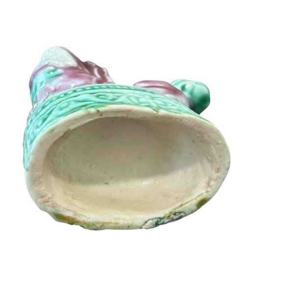 Vintage Chinese Ceramic Foo Dog Figurine Red & Green Glaze Decorative Art Collec - Picture 5 of 6